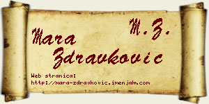 Mara Zdravković vizit kartica